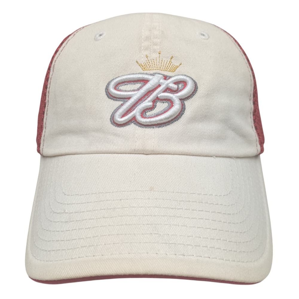 VTG Budweiser 2003 Baseball Cap Top Of The‎ World Cream Red Mesh Back Dad Hat